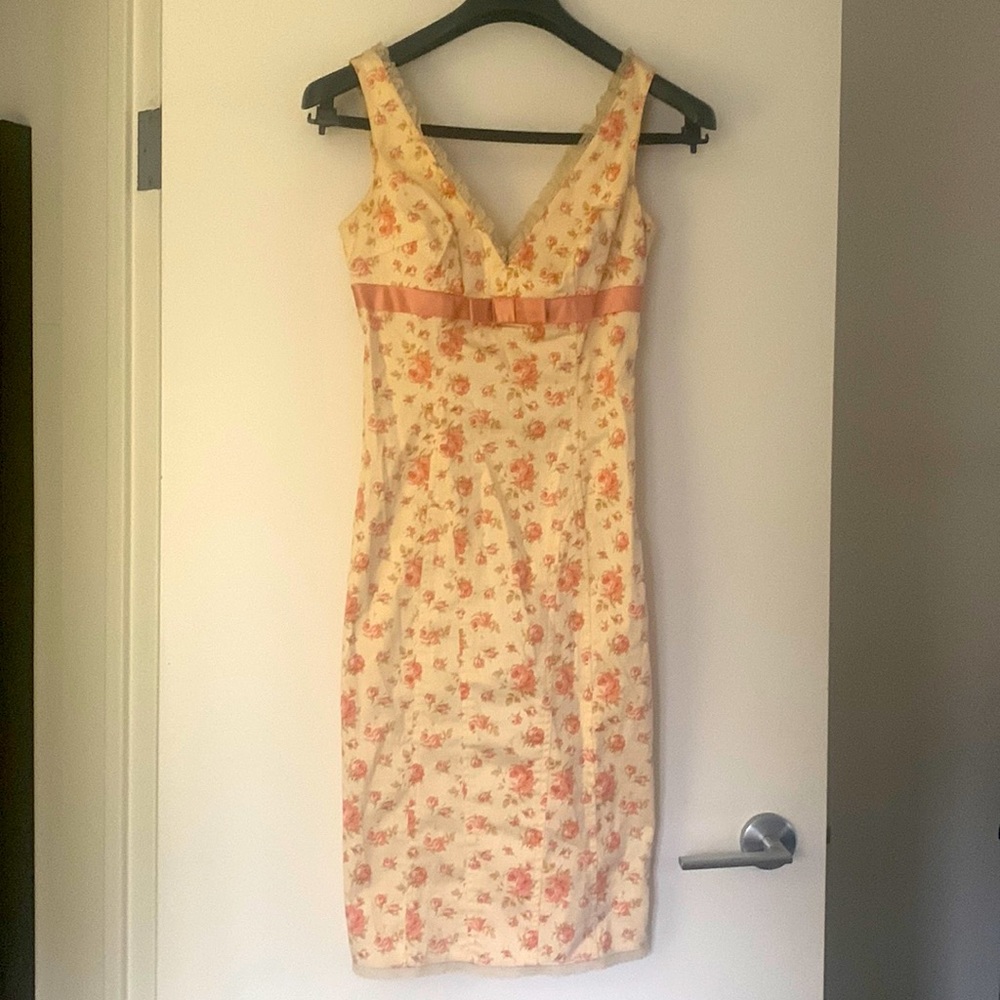 Betsey Johnson Pink Floral Dress Size 2